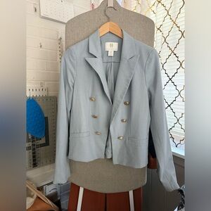 House of Harlow 1960 Sky Blue Blazer with Gold Buttons